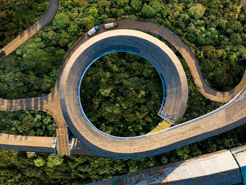 Tresolskjerm og tilhørende arbeider til Beijing Winter Olympics Luge Center